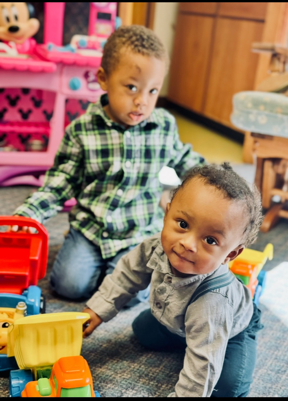 Two young boys playing in Purpose Kids at The Purpose Church